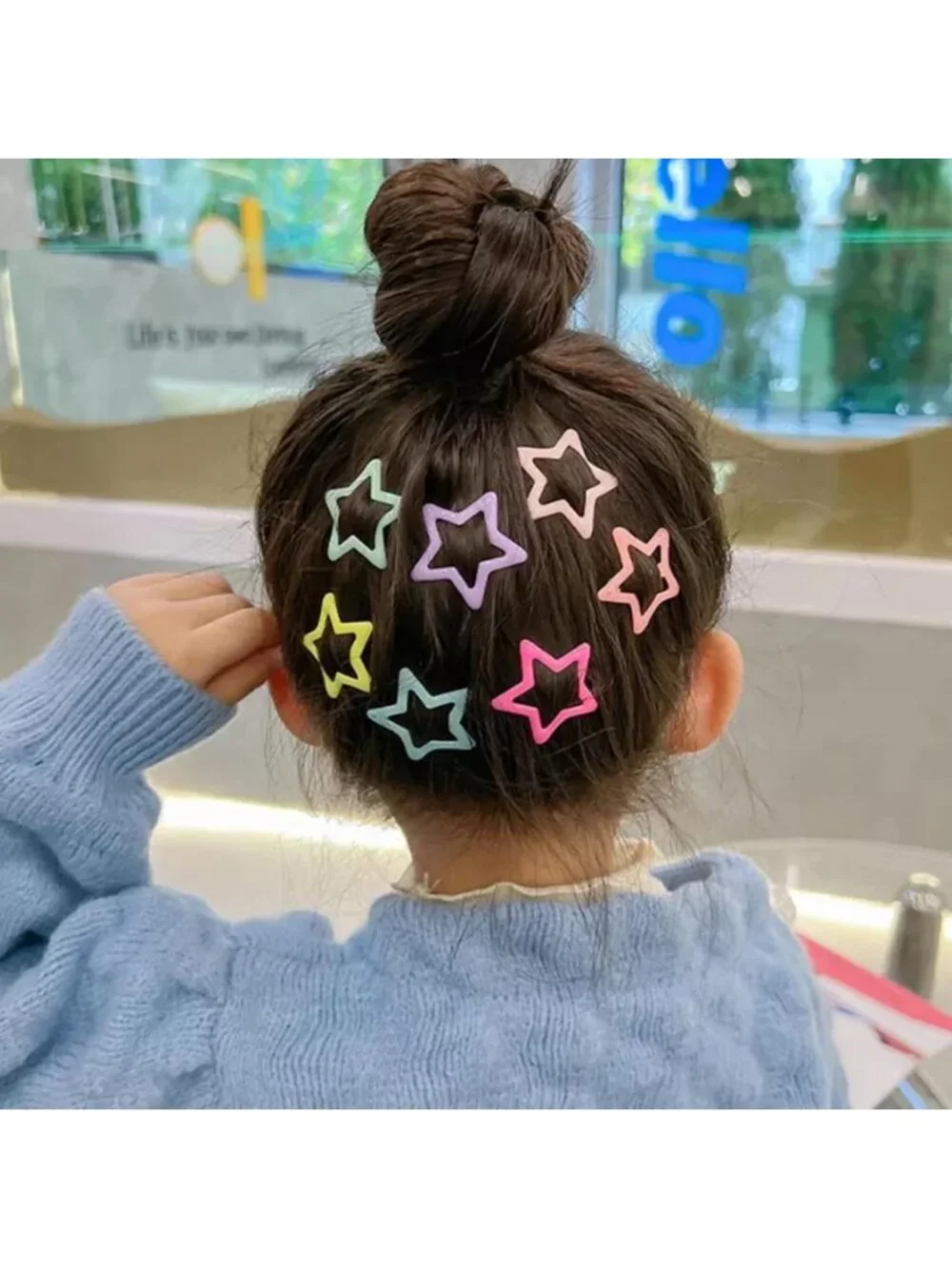 Y2K Multicolor Star Hair Clips - 100PCS Metal Hair Accessories, Trendy & Fun